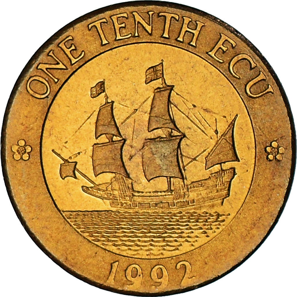 Royaume-Uni, 1/10 Ecu Europa, 1992, Tower mint, BU, SPL+, Bronze