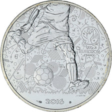 France, 10 Euro, UEFA Euro 2016, 2016, Monnaie de Paris, FDC, Argent