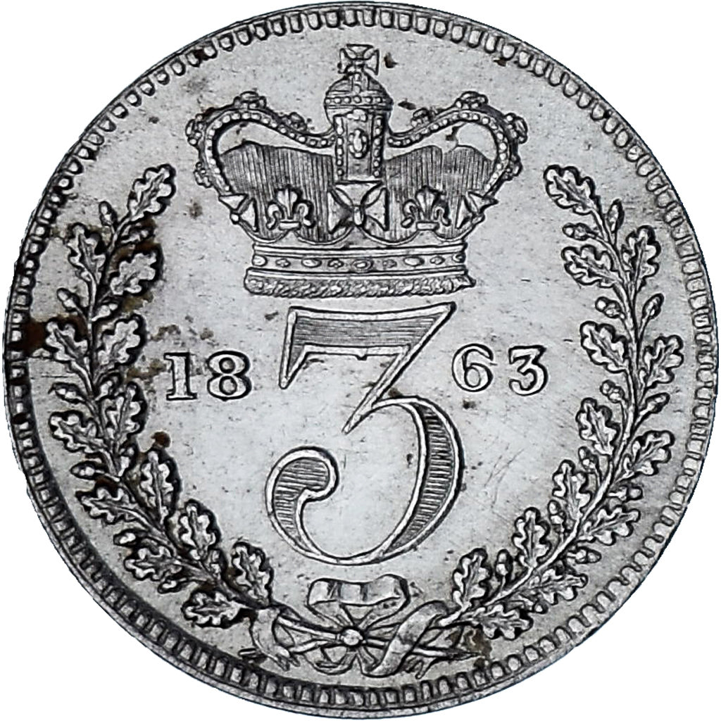 United Kingdom, Victoria, Maundy, 3 Pence, 1863, London, VZ+, Silber, KM:730