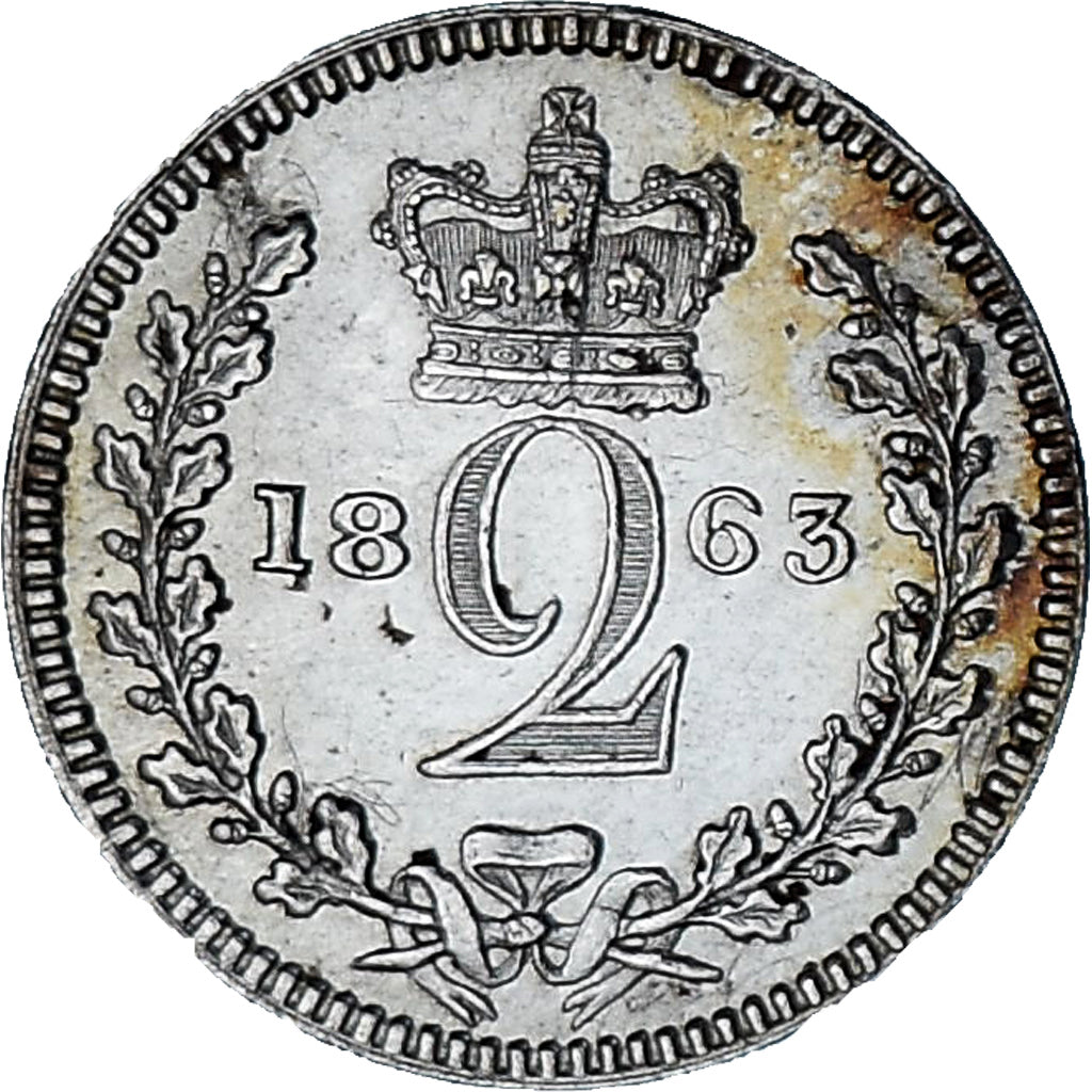 United Kingdom, Victoria, Maundy, 2 Pence, 1863, London, MS(60-62), Silver