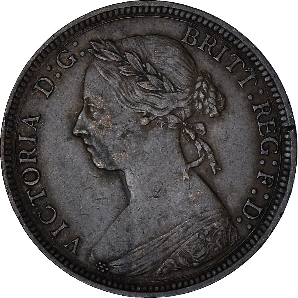 Great Britain, Victoria, 1/2 Penny, 1887, Tower mint, EF(40-45), Bronze, KM:754