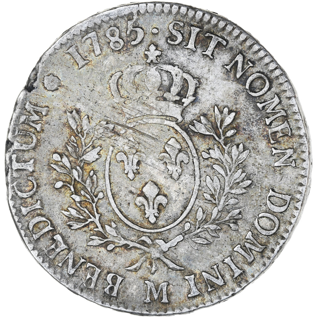 France, Louis XVI, Ecu aux branches d'olivier, 1785, Toulouse, TB+, Argent