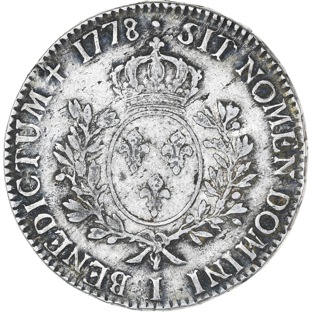 France, Louis XVI, Ecu aux branches d'olivier, 1778, Limoges, TB, Argent