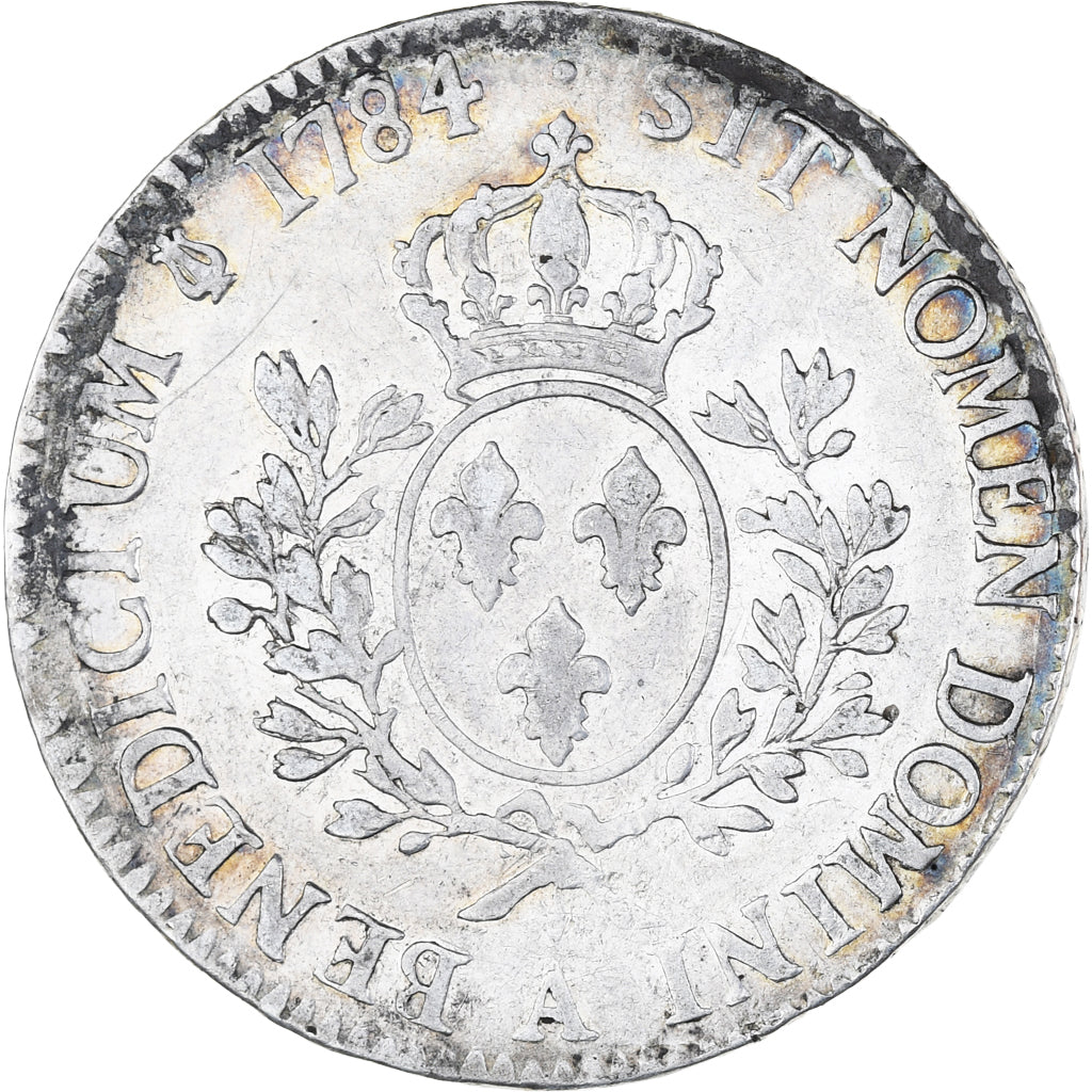 France, Louis XVI, Ecu aux branches d'olivier, 1784, Paris, TB+, Argent