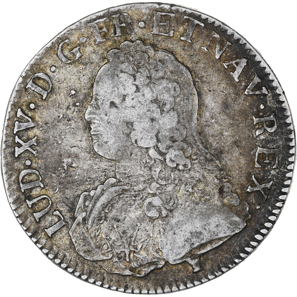 France, Louis XV, Ecu aux branches d'olivier, 1726, Rennes, TB+, Argent
