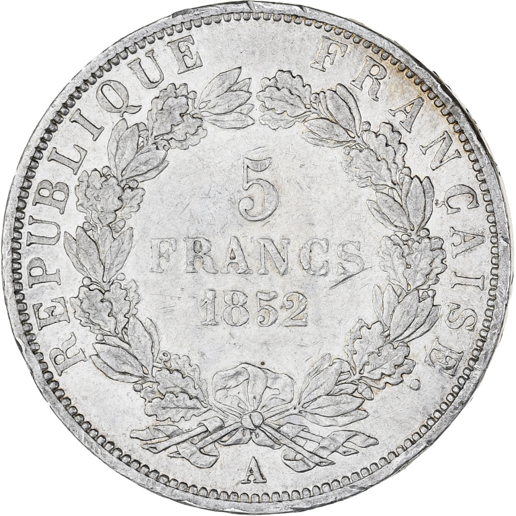 France, Louis-Napoléon Bonaparte, 5 Francs, 1852, Paris, VF(30-35), Silver