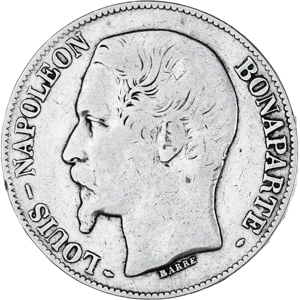 Frankrijk, Louis-Napoléon Bonaparte, 5 Francs, 1852, Paris, FR, Zilver