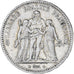 França, Hercule, 5 Francs, 1849, Paris, VF(30-35), Prata, KM:756.1, Gadoury:683
