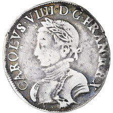 Francia, Charles IX, Teston, 1565, Toulouse, MB+, Argento, Gadoury:429