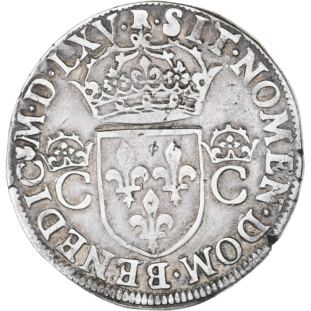 Francia, Charles IX, Teston, 1565, Toulouse, MB+, Argento, Gadoury:429