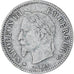 Francia, Napoleon III, 20 Centimes, 1868, Paris, BC+, Plata, KM:808, Gadoury:309