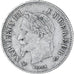 Francia, Napoleon III, 20 Centimes, 1866, Bordeaux, BC+, Plata, KM:814