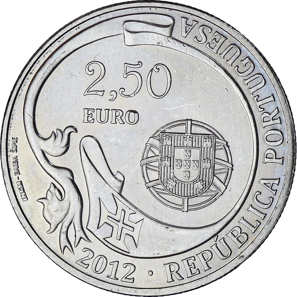 Portugal, 2,5 Euro, Sagres, 2012, Lisbon, MS(60-62), Copper-nickel