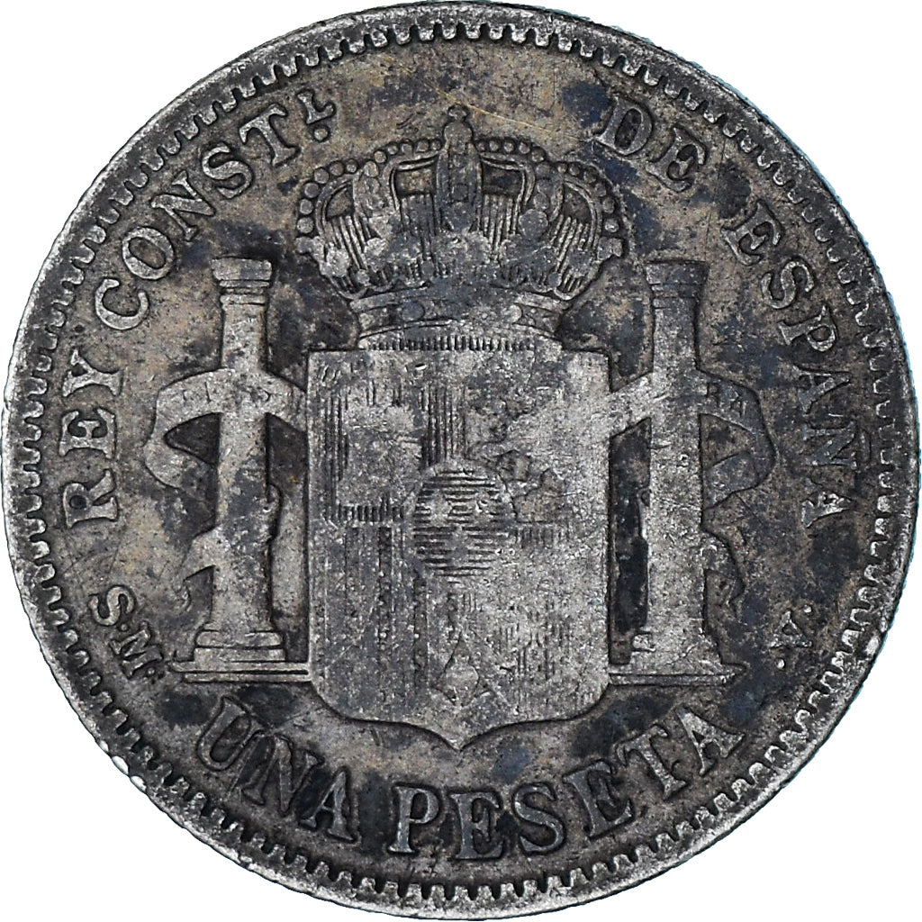 Spain, Alfonso XIII, Peseta, 1905, Madrid, VF(20-25), Silver, KM:721