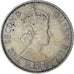 ESTE DE ÁFRICA, Elizabeth II, 50 Pence, 1960, London, MBC, Cuproníquel, KM:36