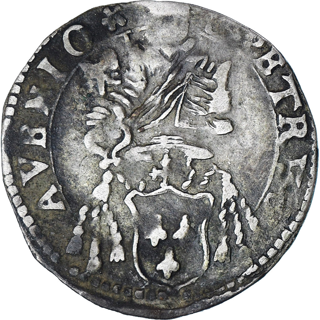 Francia, Comtat-Venaissin, Urban VIII, Giulio, 1629, Avignon, BC+, Plata