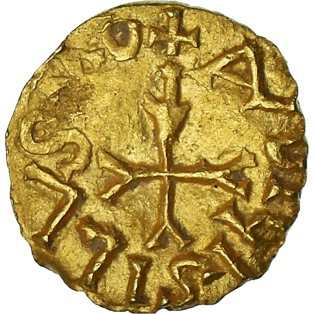 France, Audigilus moneyer, Triens, Vth-VIIIth century, Entrammes, Gold