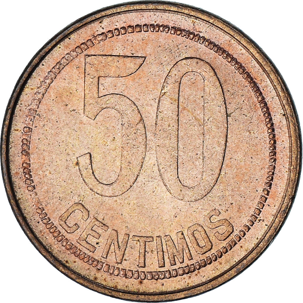 Espagne, 50 Centimos, 1937, SPL, Cuivre, KM:754
