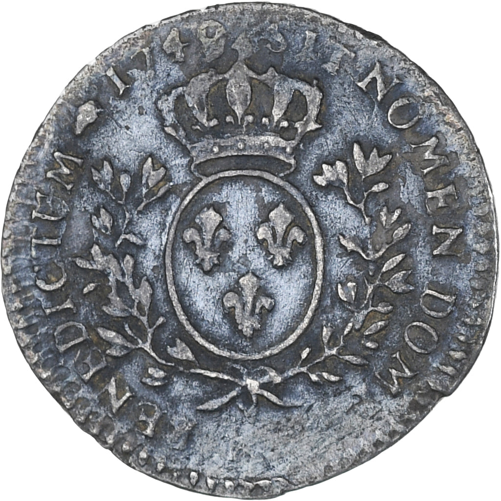 Francia, Louis XV, 1/10 Écu au bandeau, 1749, Bordeaux, MB+, Argento, KM:511