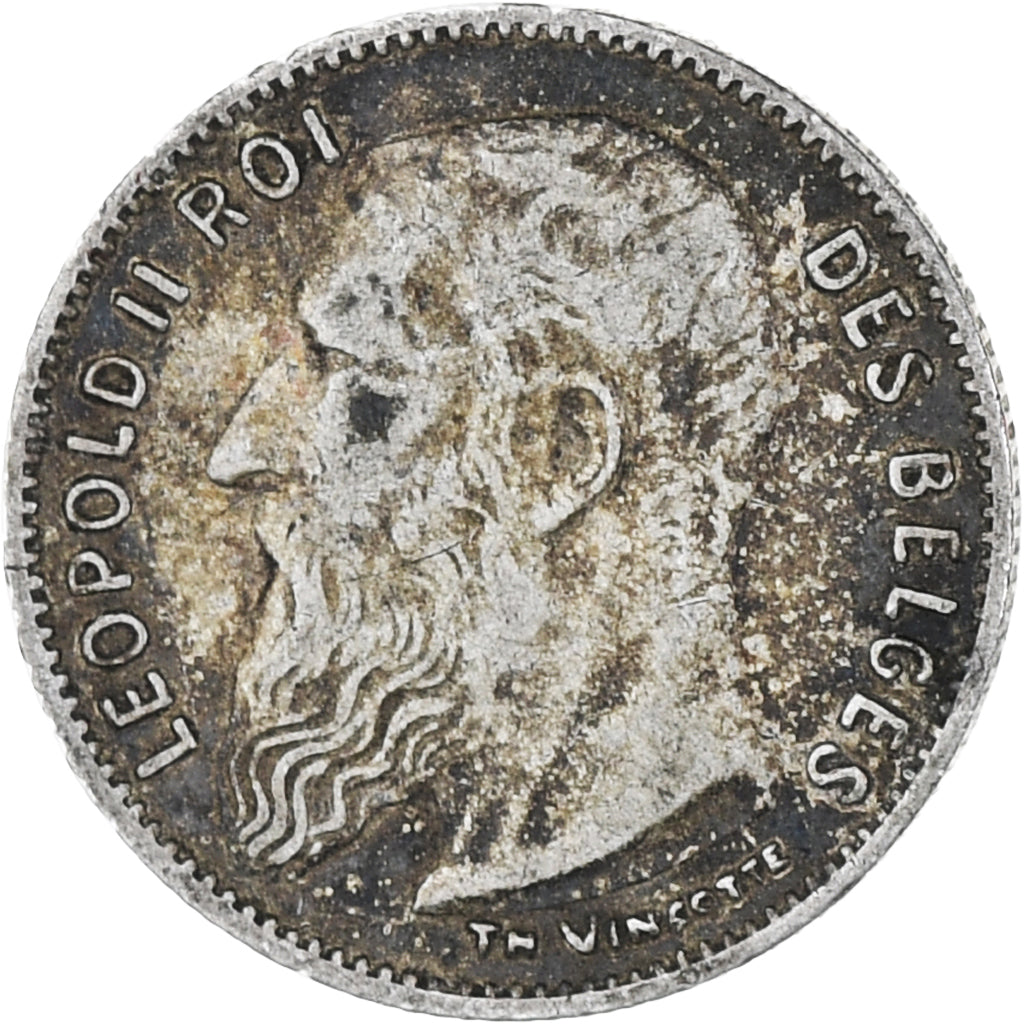 Belgium, Leopold II, 50 Centimes, 1907, Brussels, VF(30-35), Silver, KM:60