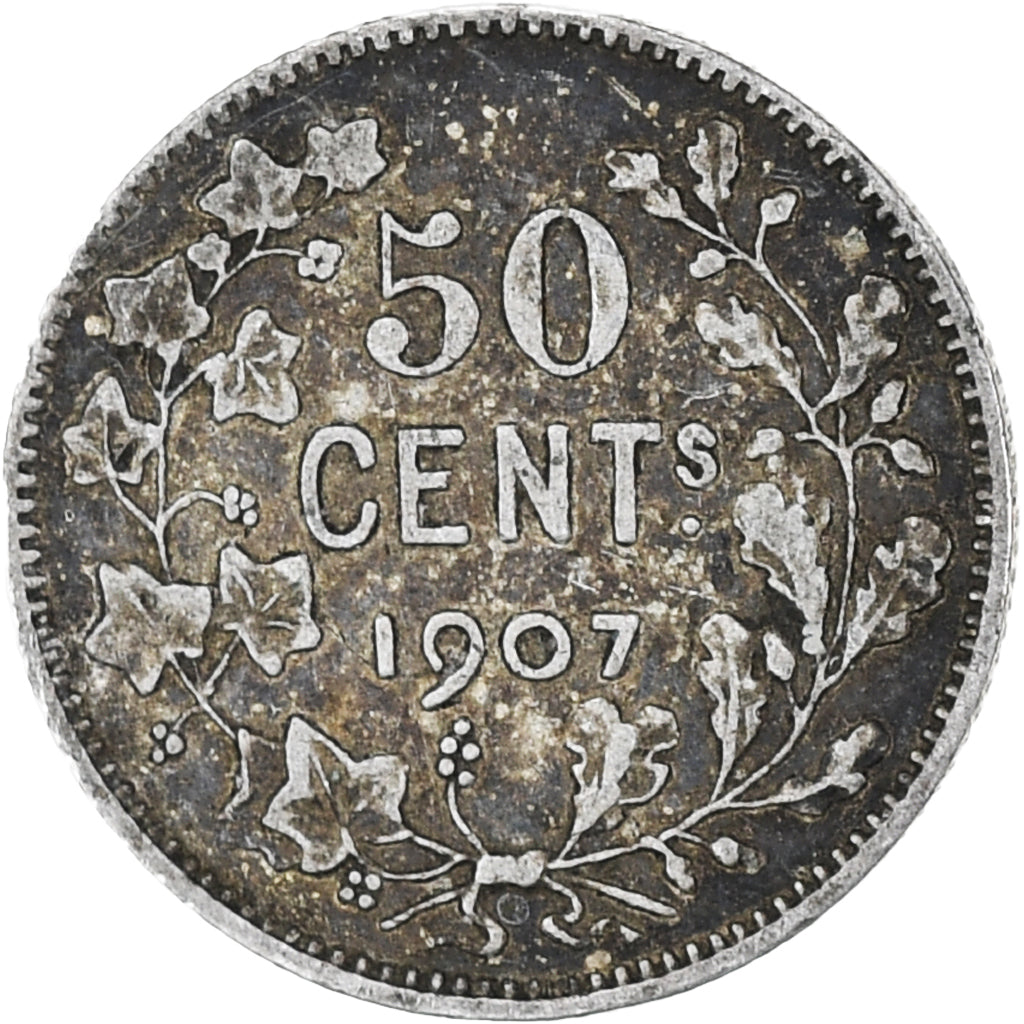 Belgium, Leopold II, 50 Centimes, 1907, Brussels, VF(30-35), Silver, KM:60