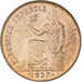 Spain, 50 Centimos, 1936, MS(63), Copper, KM:754