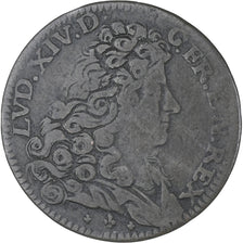 Italie, Piémont, Louis XIV, 1/2 Livre, 1704, Modène, TB+, Billon, Duplessy:1621
