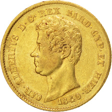 Coin, ITALIAN STATES, SARDINIA, Carlo Alberto, 20 Lire, 1849, Genoa, EF(40-45)