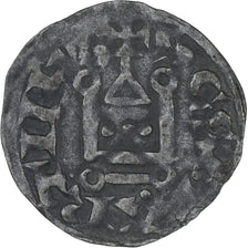 Francia, Touraine, Denier, ca. 1150-1200, Saint-Martin de Tours, MBC+, Plata