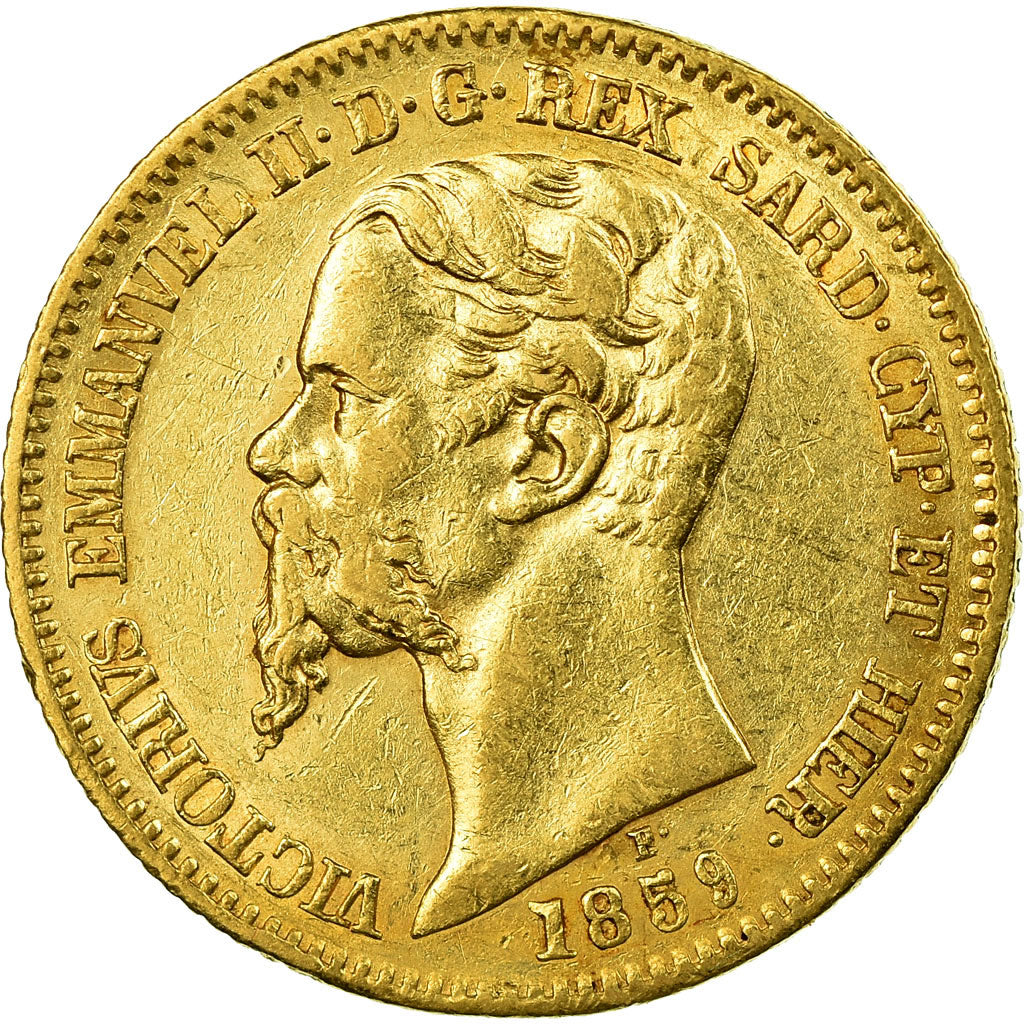 Monnaie, États italiens, SARDINIA, Vittorio Emanuele II, 20 Lire, 1859, Torino