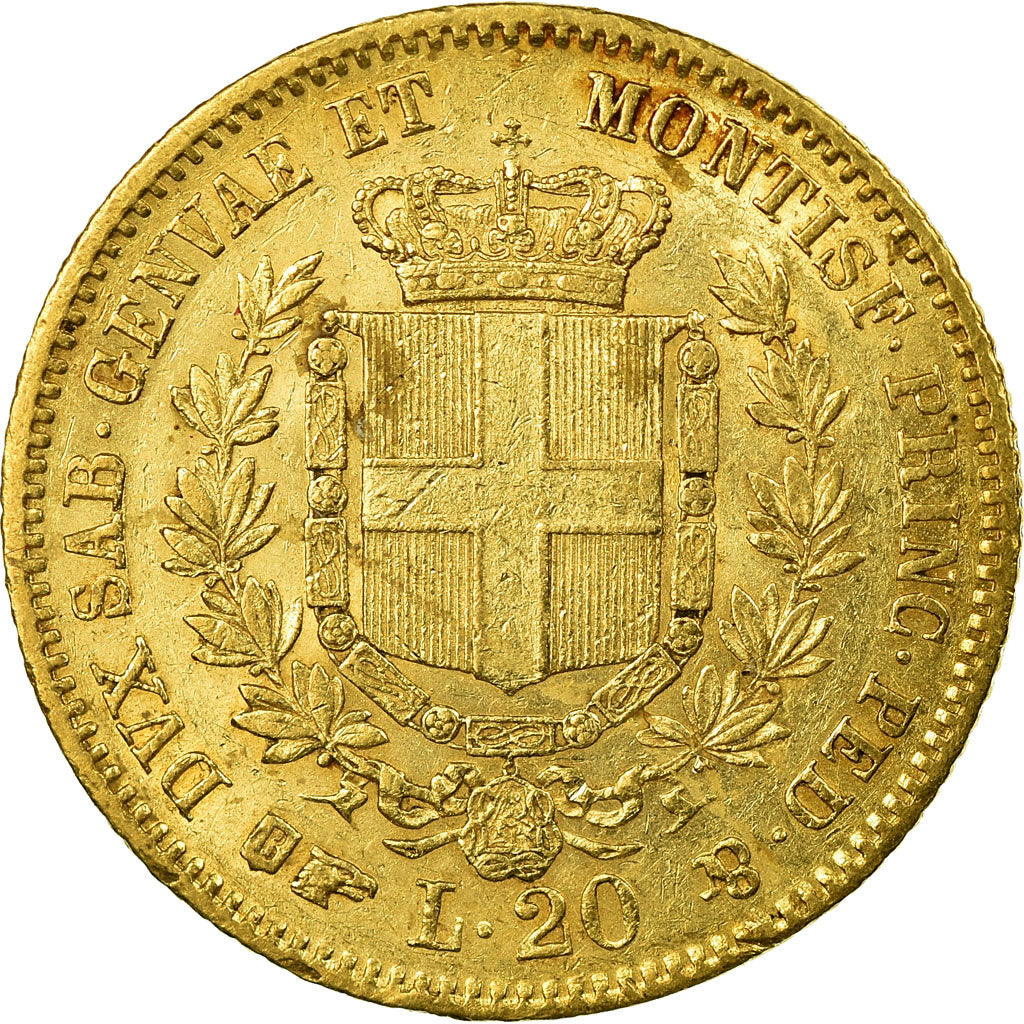 Monnaie, États italiens, SARDINIA, Vittorio Emanuele II, 20 Lire, 1859, Torino