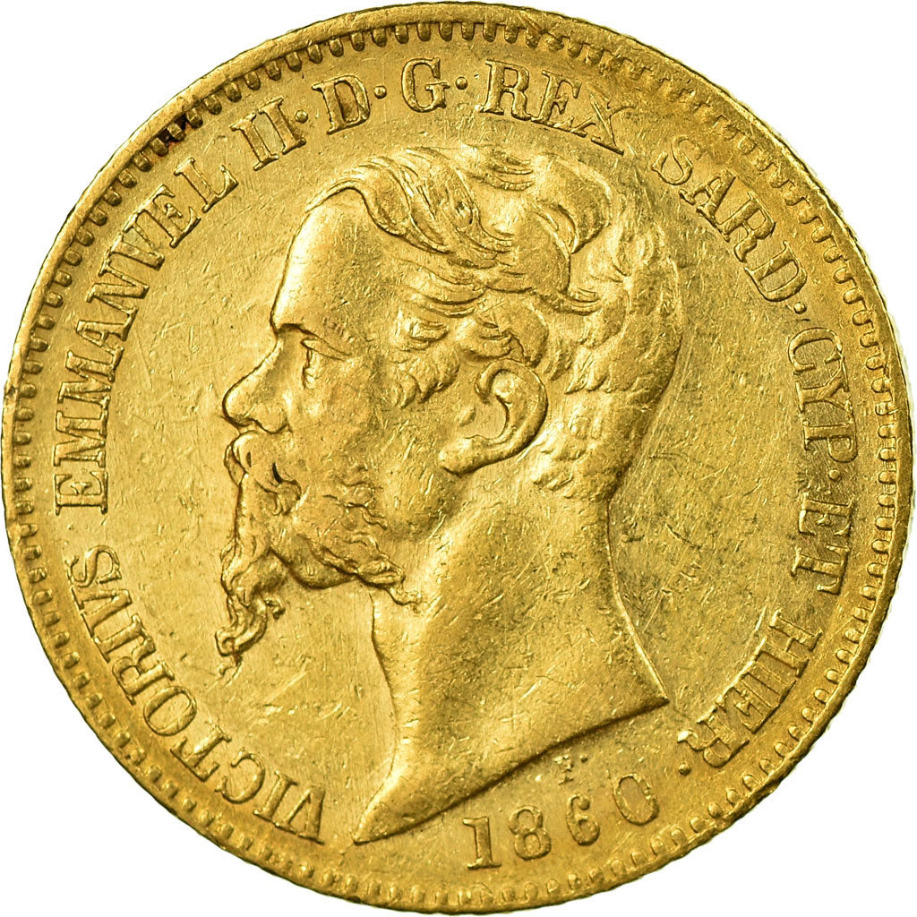 Coin, ITALIAN STATES, SARDINIA, Vittorio Emanuele II, 20 Lire, 1860, Genoa