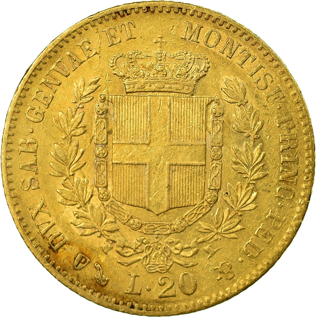 Coin, ITALIAN STATES, SARDINIA, Vittorio Emanuele II, 20 Lire, 1860, Genoa