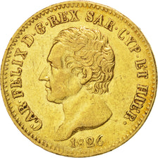 STATI ITALIANI, SARDINIA, Carlo Felice, 20 Lire, 1826, Torino, BB, Oro, KM:118.1