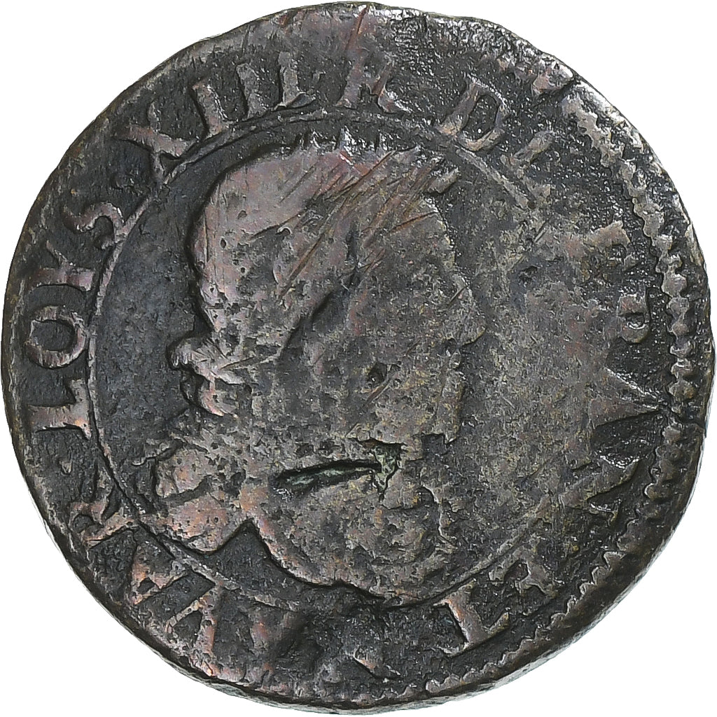 Frankrijk, LORRAINE, Louis XIII, Double Lorrain, 1633, Stenay, FR, Koper