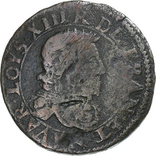 Frankrijk, LORRAINE, Louis XIII, Double Lorrain, 1633, Stenay, FR, Koper