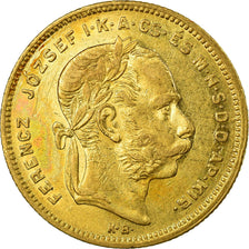 Munten, Hongarije, Franz Joseph I, 8 Forint 20 Francs, 1876, Kremnitz, ZF+