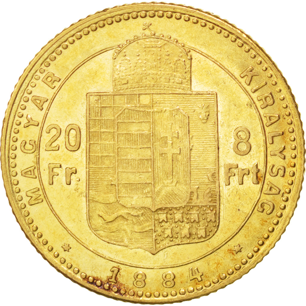 Coin, Hungary, Franz Joseph I, 8 Forint 20 Francs, 1884, Kormoczbanya