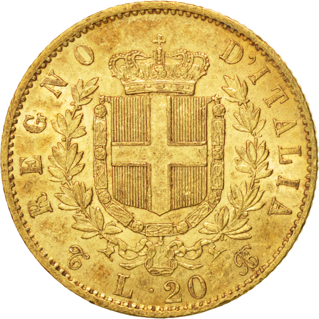 Italie, Victor Emmanuel II, 20 Lire, 1862 T, Turin, KM 10.1