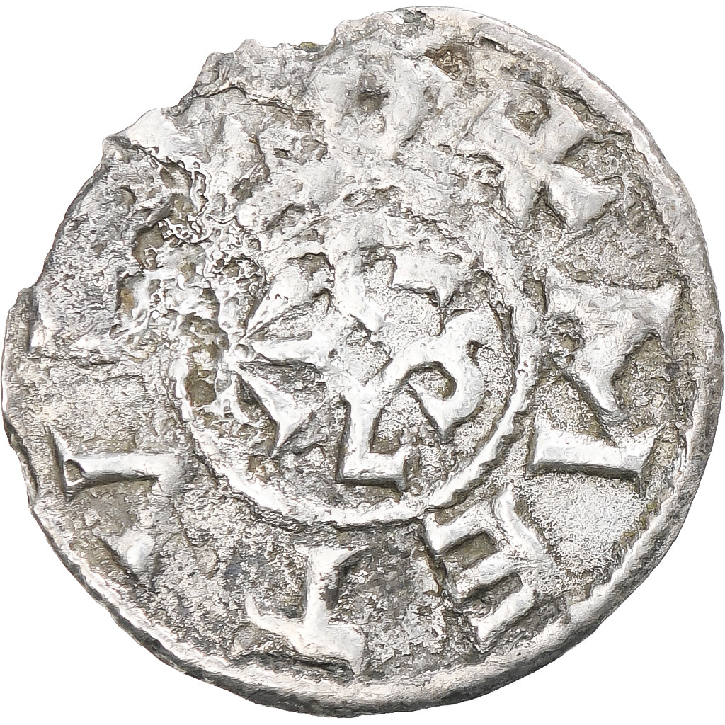 France, Charles II le Chauve, Denier, 843-877, Melle, VF(30-35), Silver