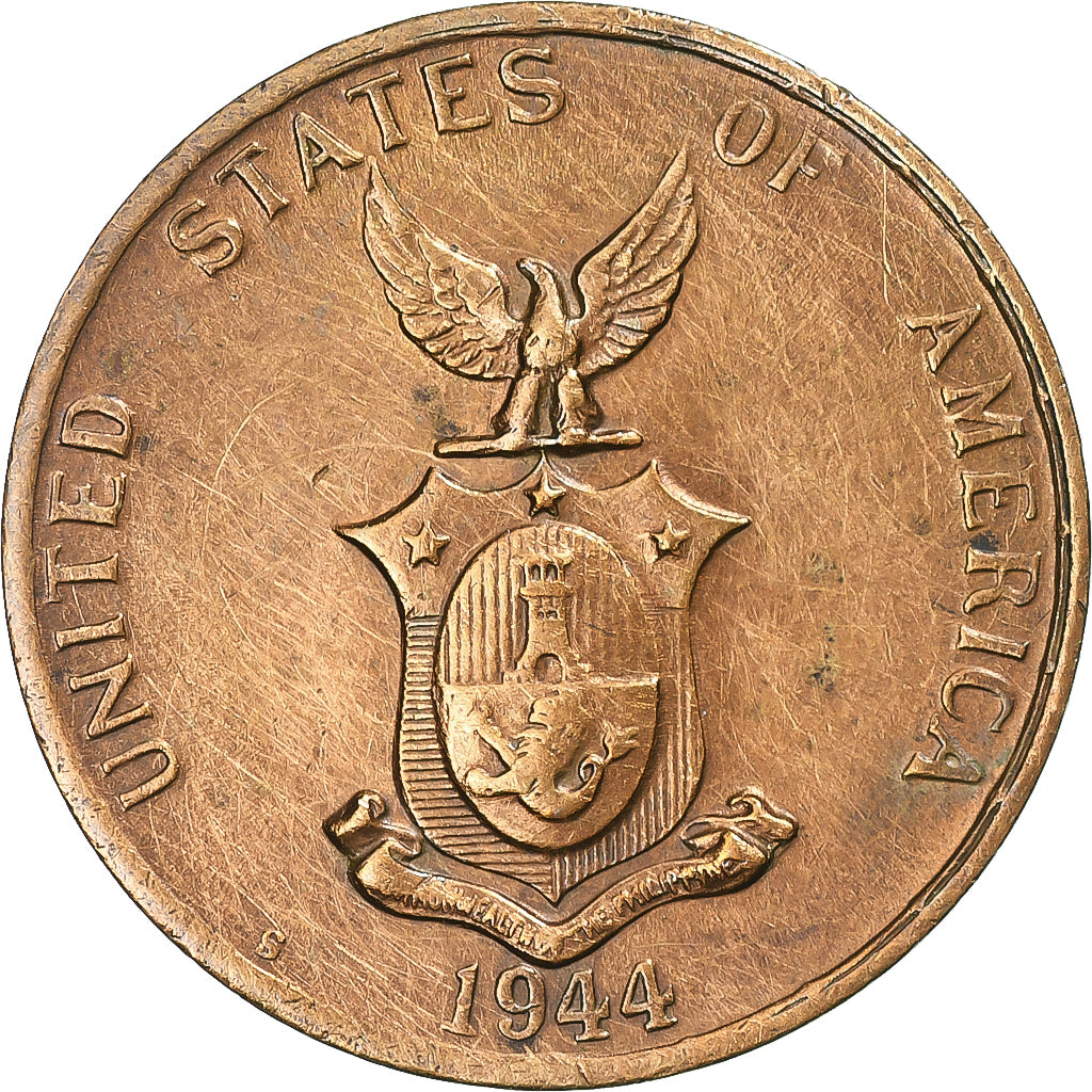 Filipinas, One centavo, 1944, San Francisco, american administration, MBC+