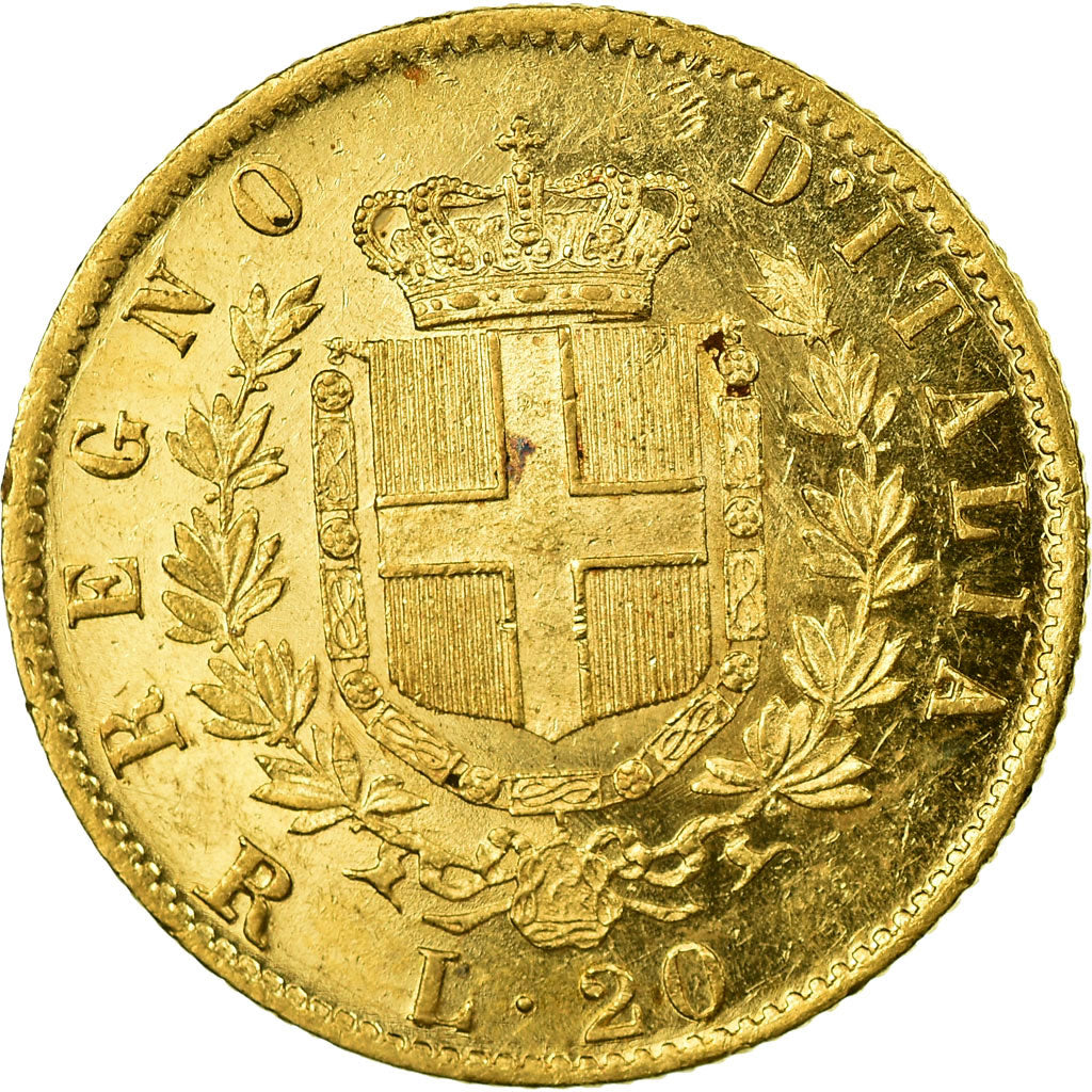 Monnaie, Italie, Vittorio Emanuele II, 20 Lire, 1877, Rome, SUP+, Or, KM:10.2