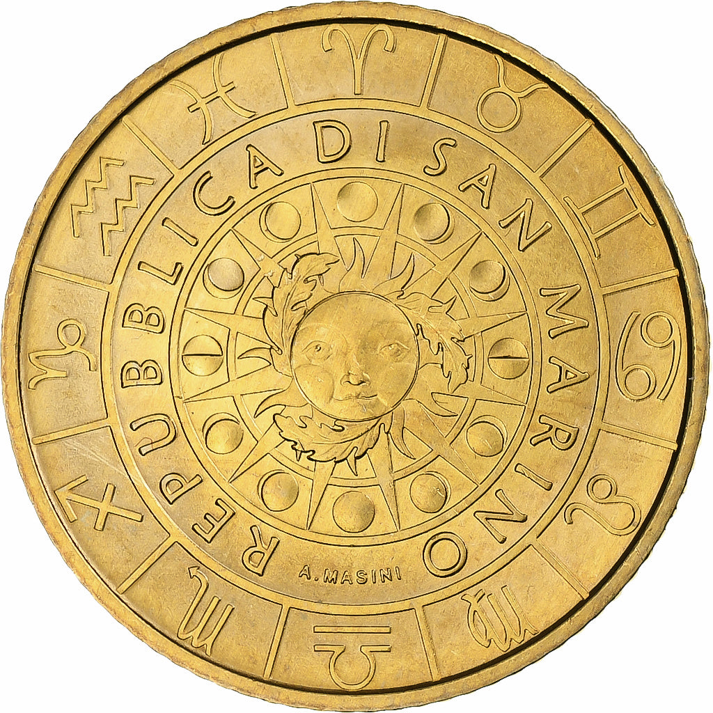 Saint Marin , 5 Euro, Signes du Zodiaque, Lion, 2019, Rome, FDC, Bronzital