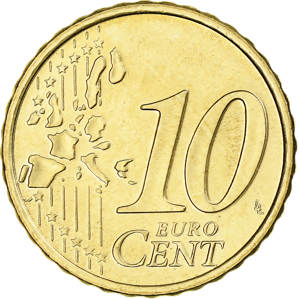 Finlandia, 10 Euro Cent, 2002, Mint of Finland, série FDC, SC, Nordic gold