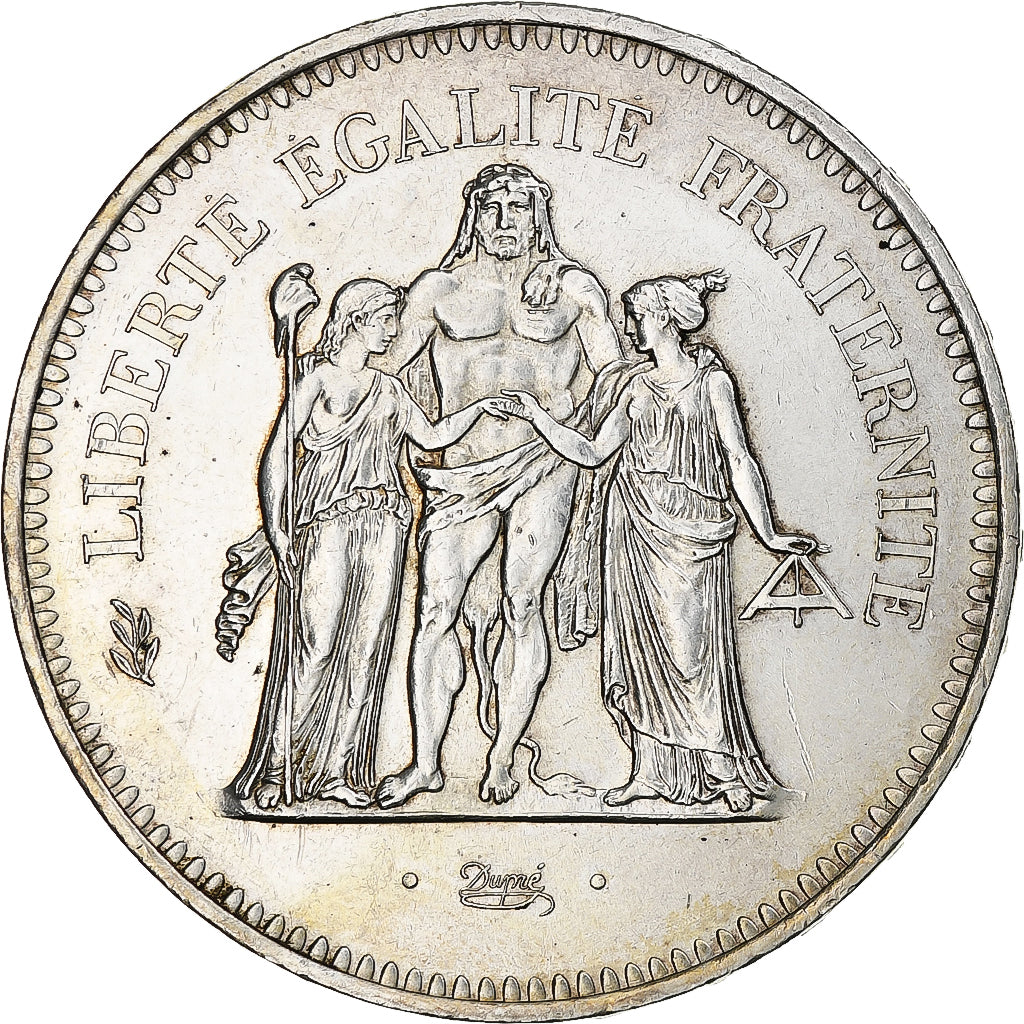 France, Hercule, 50 Francs, 1977, Monnaie de Paris, AU(55-58), Silver, KM:941.1