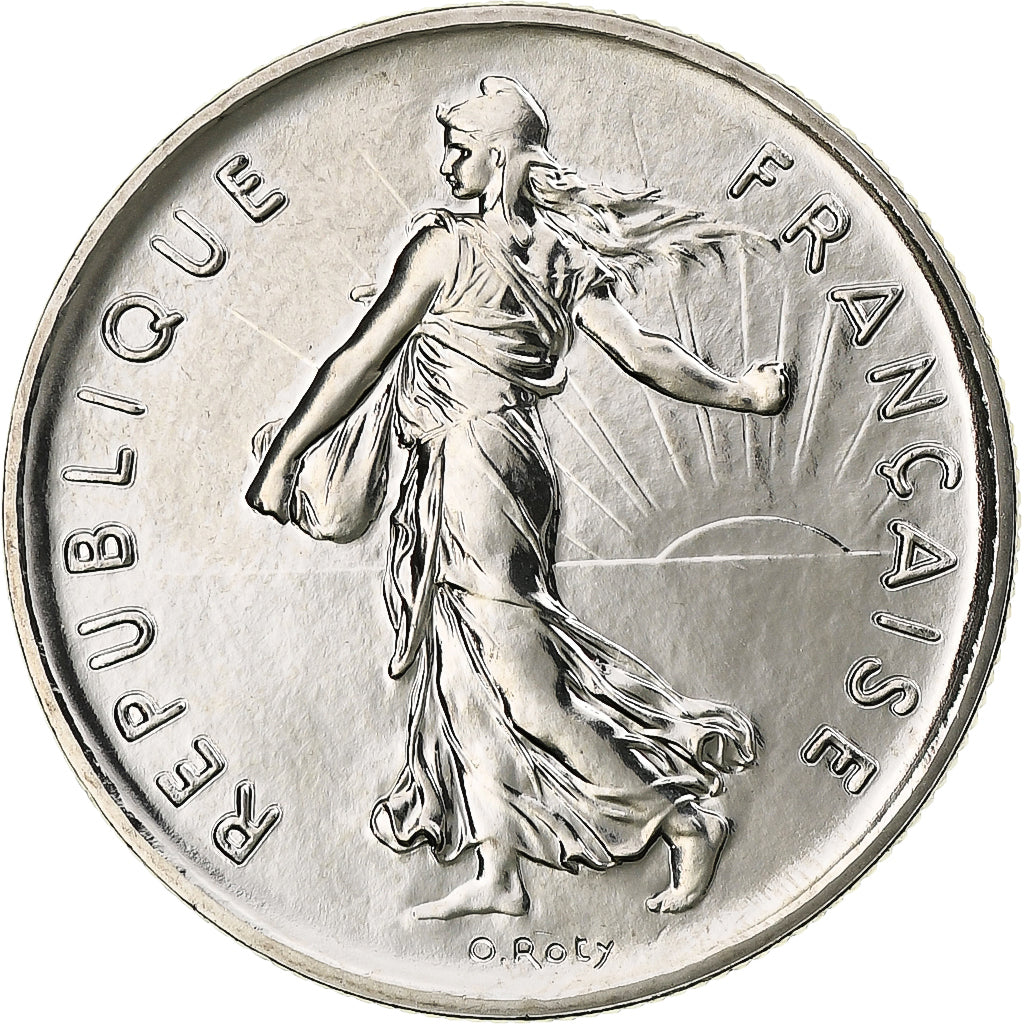 France, Semeuse, 5 Francs, 1992, Monnaie de Paris, BU, MS(65-70), Copper-nickel