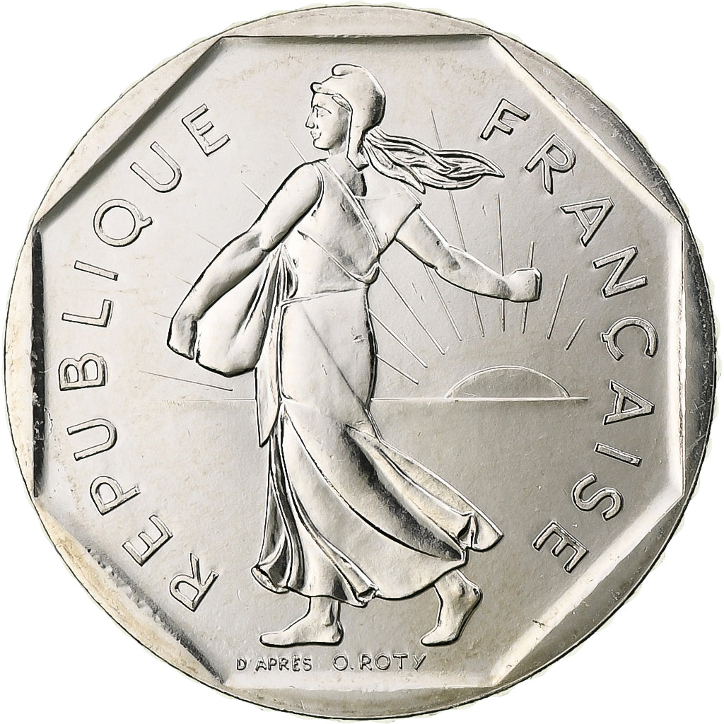 France, Semeuse, 2 Francs, 1992, Monnaie de Paris, BU, MS(65-70), Nickel
