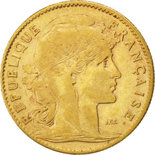FRANCE, Marianne, 10 Francs, 1905, Paris, KM #846, VF(20-25), Gold, Gadoury...