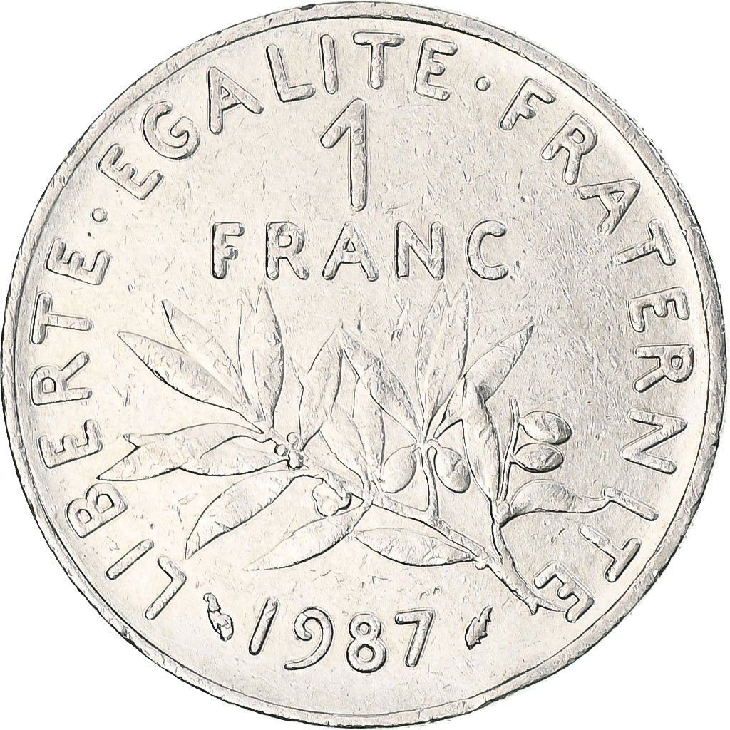 Francia, Semeuse, Franc, 1987, Monnaie de Paris, BB, Nichel, Gadoury:474