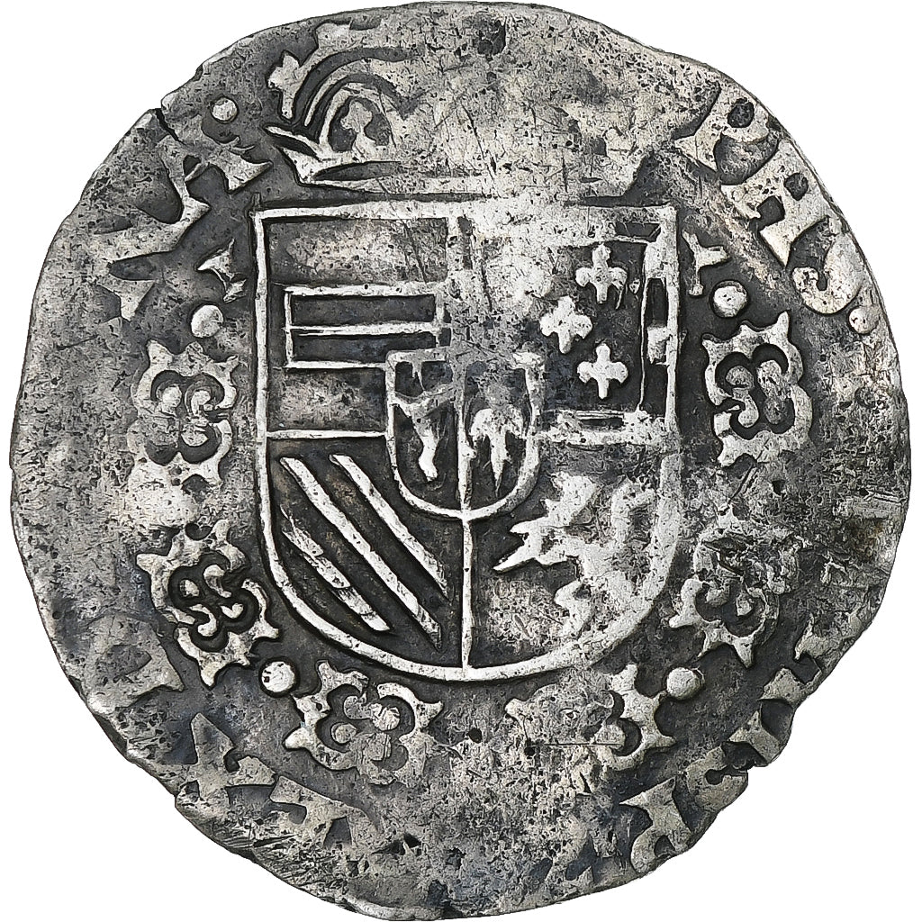 Spanish Netherlands, Philippe II, 1/20 Ecu, VF(20-25), Billon